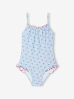 Badpak voor meisjes hemelsblauw - thumbnail