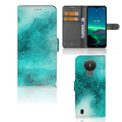 Hoesje Nokia 1.4 Painting Blue Hoesje Nokia 1.4 Painting Blue