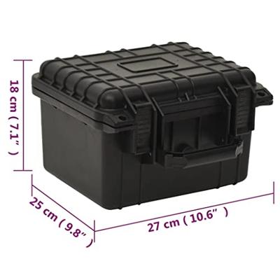 VidaXL Flightcase draagbaar 27x25x18 cm pp zwart