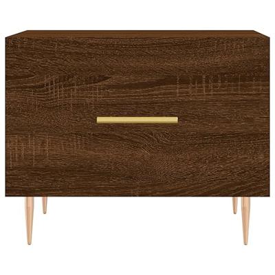 Salontafels 2 st 50x50x40 cm bewerkt hout bruin eikenkleur