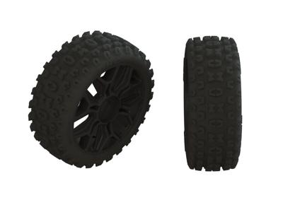Arrma Dboots 2HO Tire Set Glued Gun Metal (2) (ARA550088)