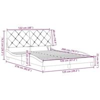 Bedframe met LED zonder matras 120x200 cm stof zwart - thumbnail