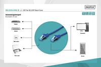 Digitus DK-1531-030/B RJ45 Netwerkkabel, patchkabel CAT 5e SF/UTP 3.00 m Blauw 1 stuk(s) - thumbnail
