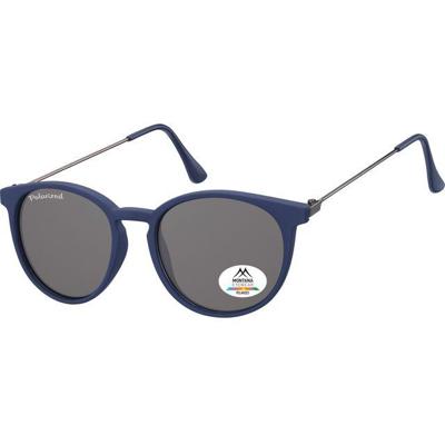 Zonnebril montana smoke polar rond glas mtl blauw Zonnebril montana smoke polar rond glas mtl blauw