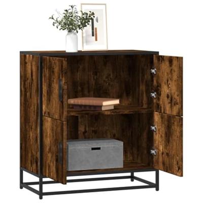 Dressoir 68x35x76 cm bewerkt hout gerookt eikenkleurig