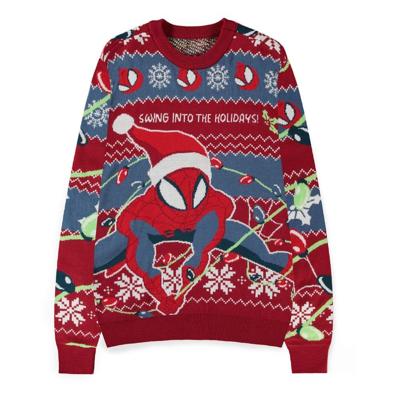 Spider-Man Sweater Swing into the Holidays (Christmas Jumper) Size L