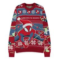 Spider-Man Sweater Swing into the Holidays (Christmas Jumper) Size L - thumbnail