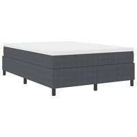 Boxspring bed Donkergrijs en Wit 203 x 140 x 60 cm - thumbnail