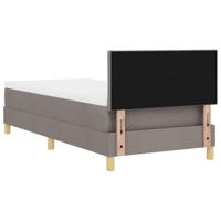 Boxspringbed met matras met matras Taupe 90 x 200 cm Stof - thumbnail