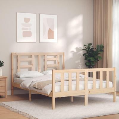 Bedframe zonder matras massief grenenhout 140x190 cm