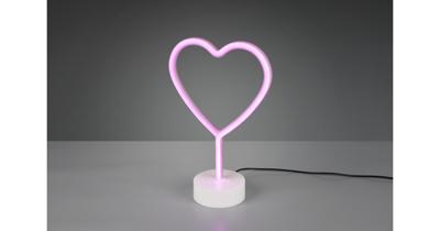 Trio TafellampHeart met roze licht - R55210101
