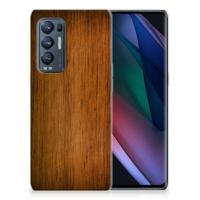 OPPO Find X3 Neo | Bumper Hoesje | Donker Hout - thumbnail