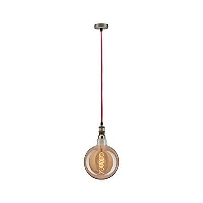 Paulmann Eldar 50386 Plafondlamp LED E27 Rood, Nikkel (geborsteld) Paulmann Eldar 50386 Plafondlamp LED E27 Rood, Nikkel (geborsteld)