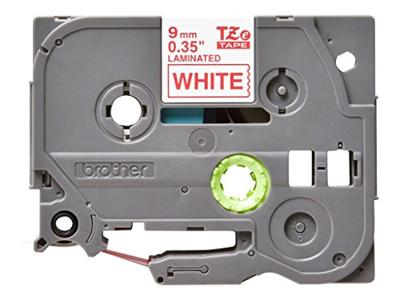 Labeltape Brother TZe, TZ TZe-222 PET Tapekleur: Wit Tekstkleur:Rood 9 mm 8 m - thumbnail