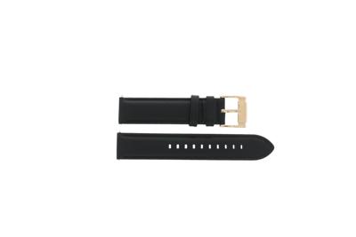 Horlogeband Fossil BQ1008 / RHETT Leder Zwart 20mm