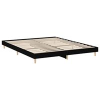 Bedframe massief hout zwart 200x200 cm - thumbnail
