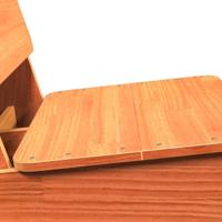 Tuinstoelen 2 st 60x64x70,5 cm massief grenenhout wasbruin - thumbnail