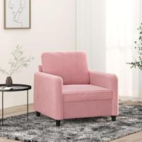 Fauteuil 60 cm fluweel roze - thumbnail