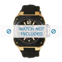 Guess horlogeband W20011G1 Leder Zwart 16mm - thumbnail