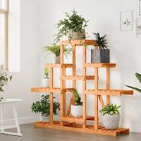 Bloemenstandaard 110x25x96 cm massief vurenhout - thumbnail