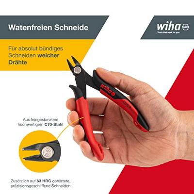 Wiha Z 41 3 03 138mm 26815 Elektronica en fijnmechanica Zijkniptang Zonder facet 138 mm - thumbnail
