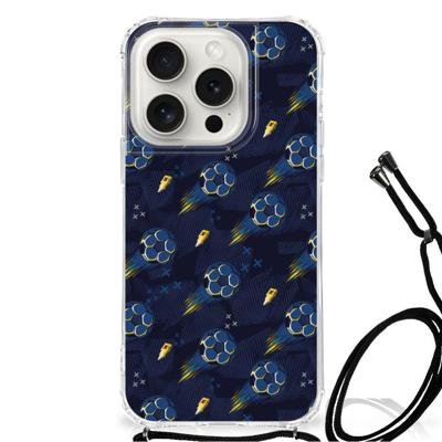 Doorzichtige Silicone Hoesje voor iPhone 15 Pro Voetbal