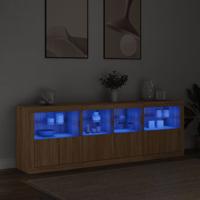 Dressoir met LED-verlichting 202x37x67 cm sonoma eikenkleurig - thumbnail