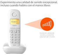 Draadloze telefoon Gigaset A170 Wit Wireless 1,5" - thumbnail