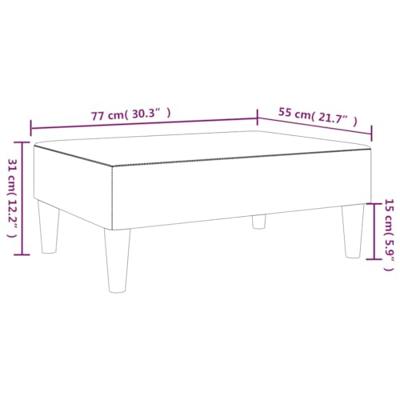 Voetenbank 77x55x31 cm stof lichtgrijs - thumbnail