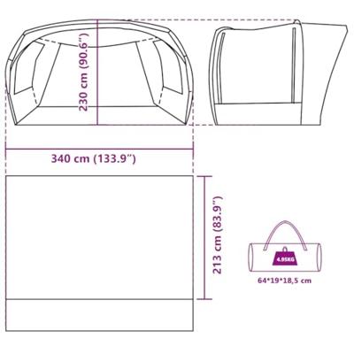VidaXL Autotent waterdicht blauw VidaXL Autotent waterdicht blauw