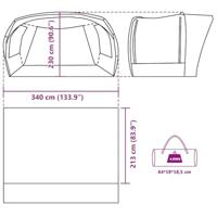 VidaXL Autotent waterdicht blauw - thumbnail