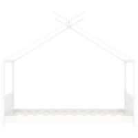 Kinderbedframe massief grenenhout wit 70x140 cm - thumbnail