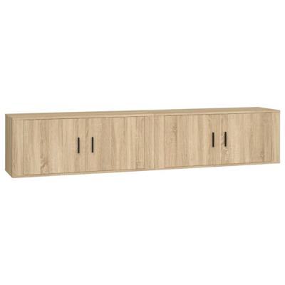 Tv-wandmeubels 2 st 100x34,5x40 cm sonoma eikenkleurig