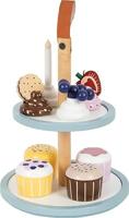 Small Foot houten speeleten etagere met cupcakes, 13dlg. - thumbnail