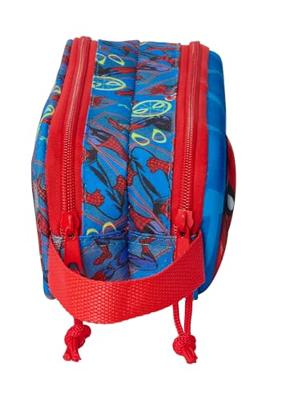 Pennenetui met 2 vakken Spider-Man Rood Marineblauw 21 x 8 x 6 cm 3D