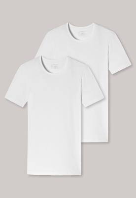 2-Pack heren T-Shirts - 95/5 - Biologisch katoen - Mannen ondershirt korte mouwen - Ronde hals