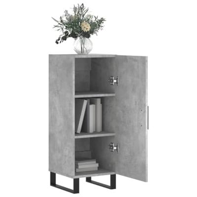 Dressoir 34,5x34x90 cm bewerkt hout betongrijs
