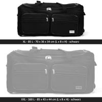 Trolley, reistas, zwart, afsluitbaar, met slot, 85 liter, roltas - thumbnail