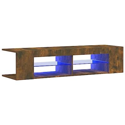 Tv-meubel LED-verlichting 135x39x30 cm gerookt eikenkleurig