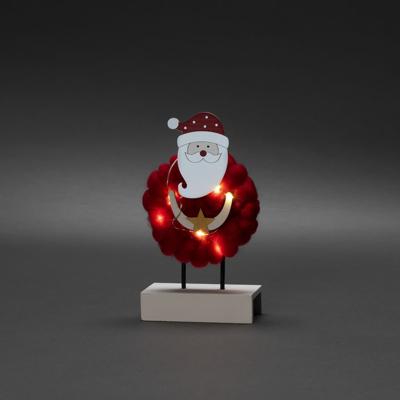 Konstsmide 3267-550 LED-silhouet Kerstman Warmwit LED Rood Timer Konstsmide 3267-550 LED-silhouet Kerstman Warmwit LED Rood Timer