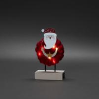 Konstsmide 3267-550 LED-silhouet Kerstman Warmwit LED Rood Timer - thumbnail