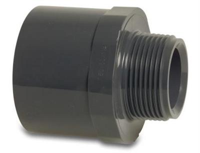 pvc puntstuk 32/40mm x 1" 10 bar