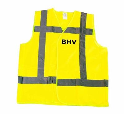 RWS veiligheidshesje BHV op rug en borst geel - RWS veiligheidshesje BHV op rug en borst geel RWS veiligheidshesje BHV op rug en borst geel - RWS veiligheidshesje BHV op rug en borst geel
