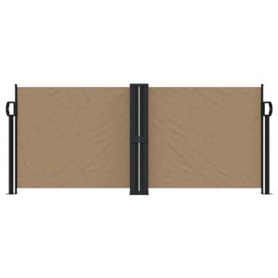 Windscherm uittrekbaar 100x600 cm taupe