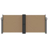VidaXL Windscherm uittrekbaar 100x1000 cm taupe - thumbnail