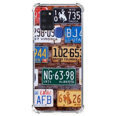 Samsung Galaxy A21s Anti-shock Hoesje met foto Kentekenplaten Samsung Galaxy A21s Anti-shock Hoesje met foto Kentekenplaten