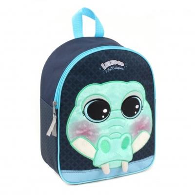 Lulupop & the Cutiepies rugzak Krokodil 31 x 25 x 10 cm blauw/groen