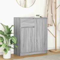 Dressoir met lade 71x35x84 cm spaanplaat grijs Sonoma - thumbnail
