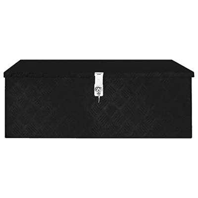 Opbergbox 90x47x33,5 cm aluminium zwart Opbergbox 90x47x33,5 cm aluminium zwart