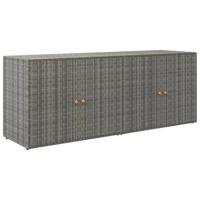 Tuinkast 198x55,5x80 cm poly rattan grijs - thumbnail